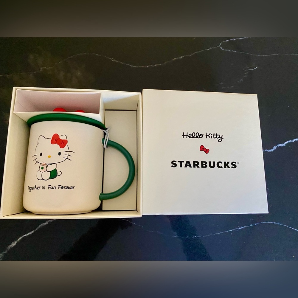 New In Box Starbucks 2024 HELLOKITTY Christmas 16oz Ceramic Mug